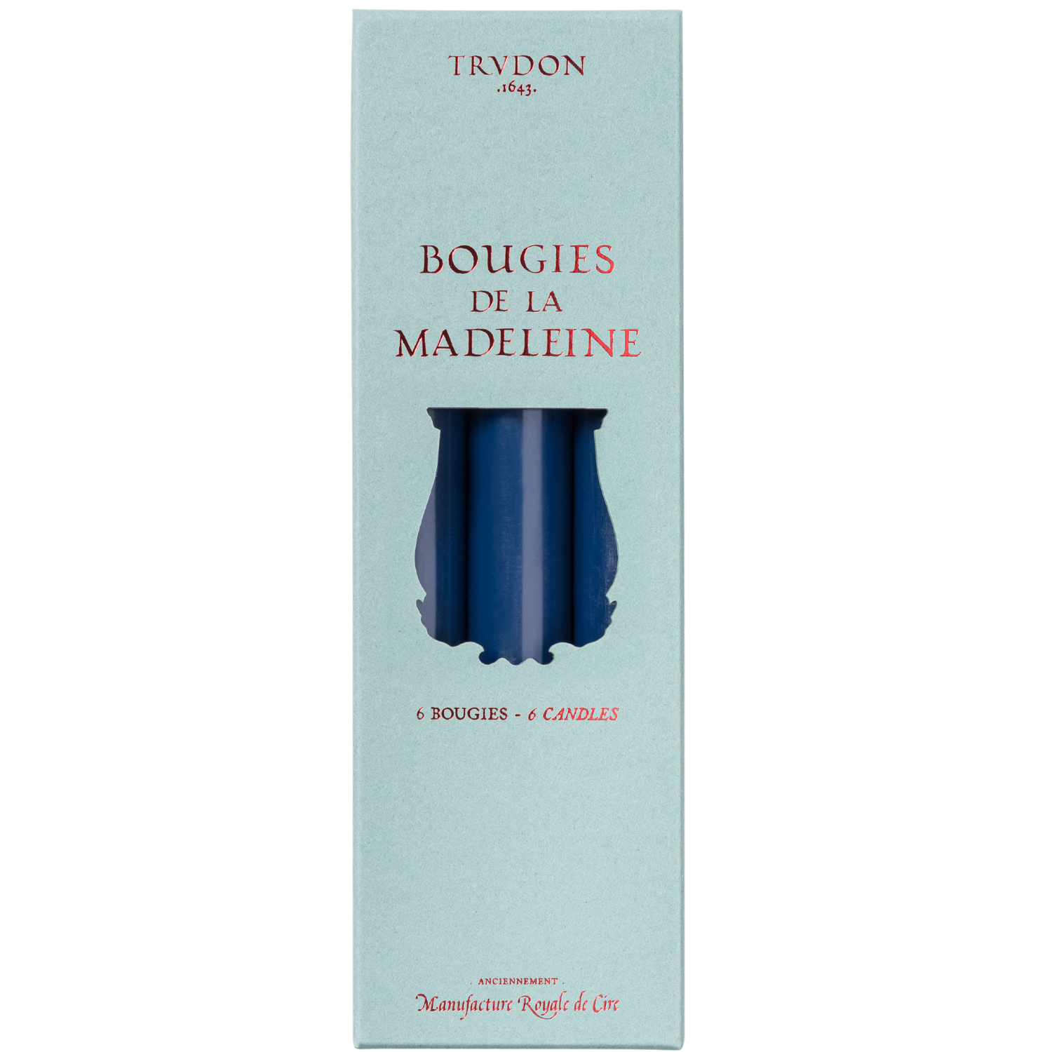 Madeleine Taper Candle Navy