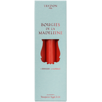 Madeleine Taper Candle Flame Red