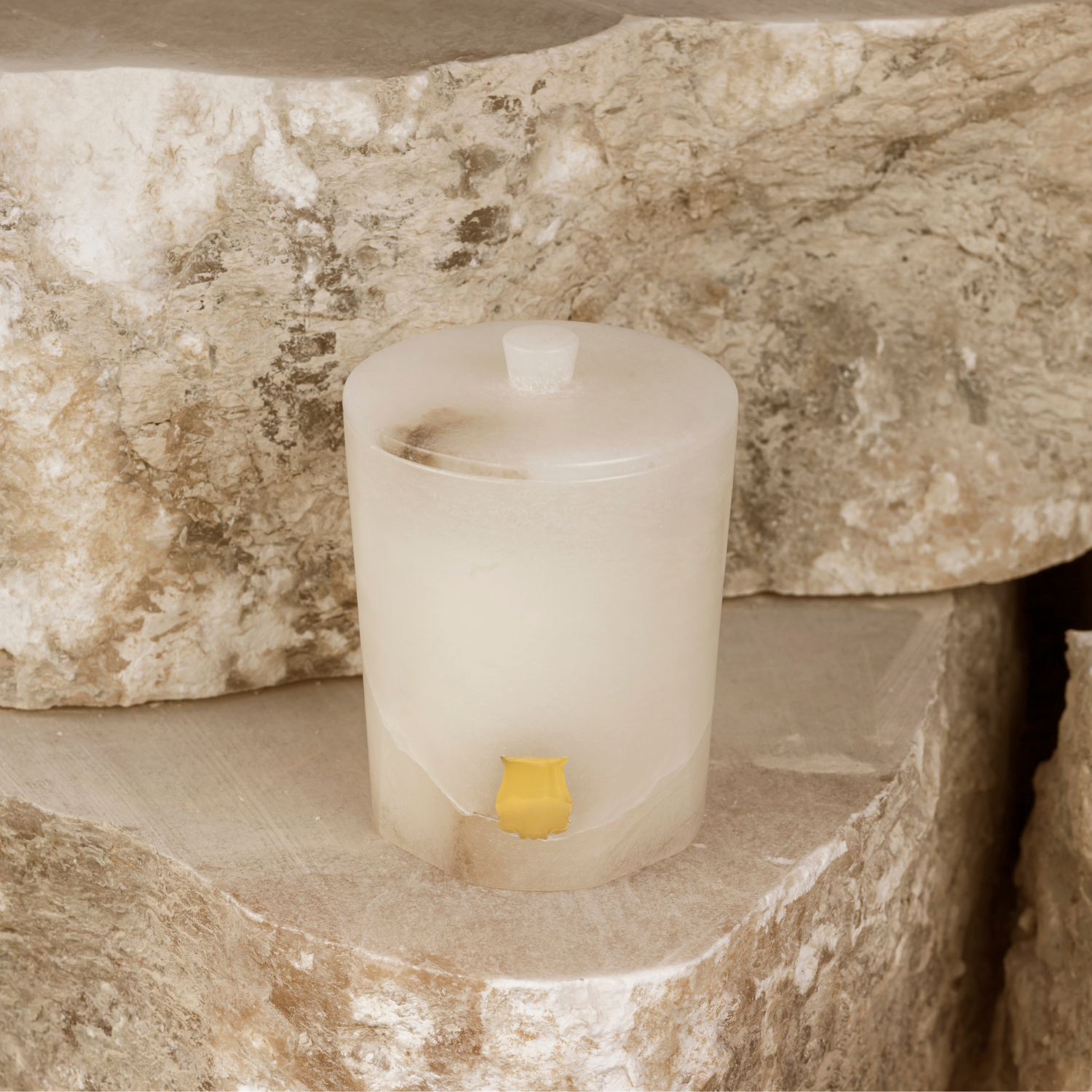 Alabaster Vesta Candle