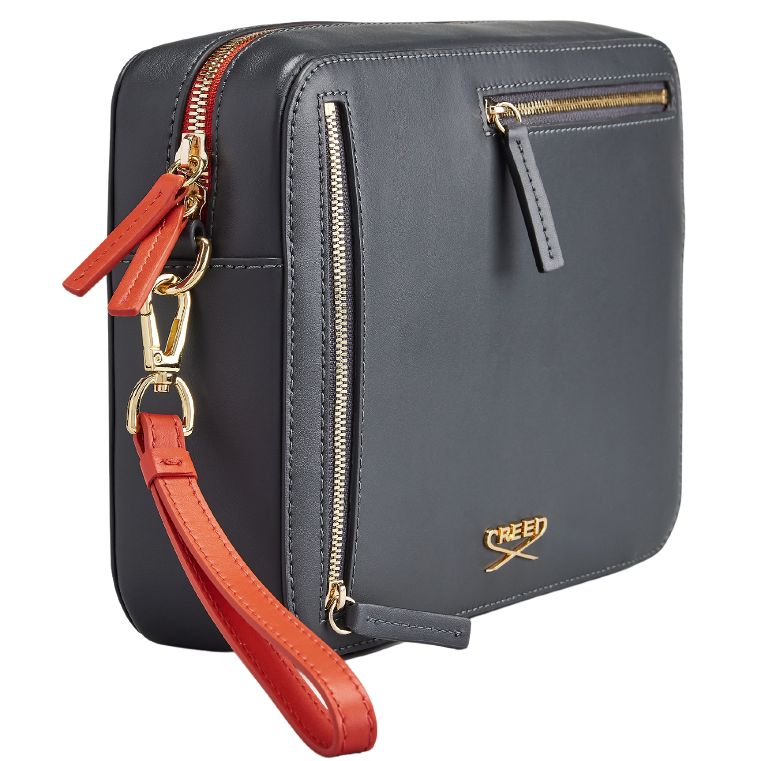 Graphite Large Leather Travel Companion