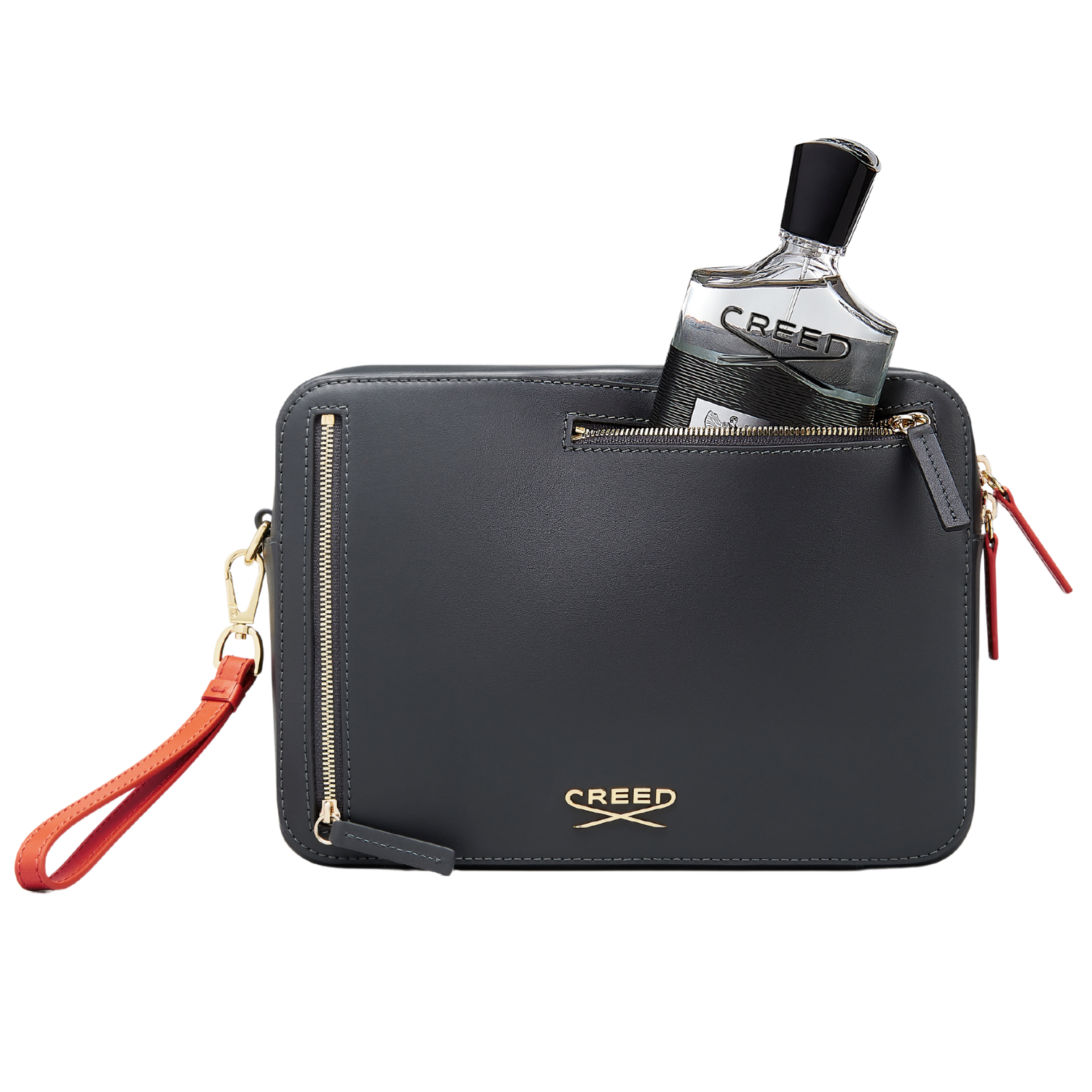 Graphite Large Leather Travel Companion