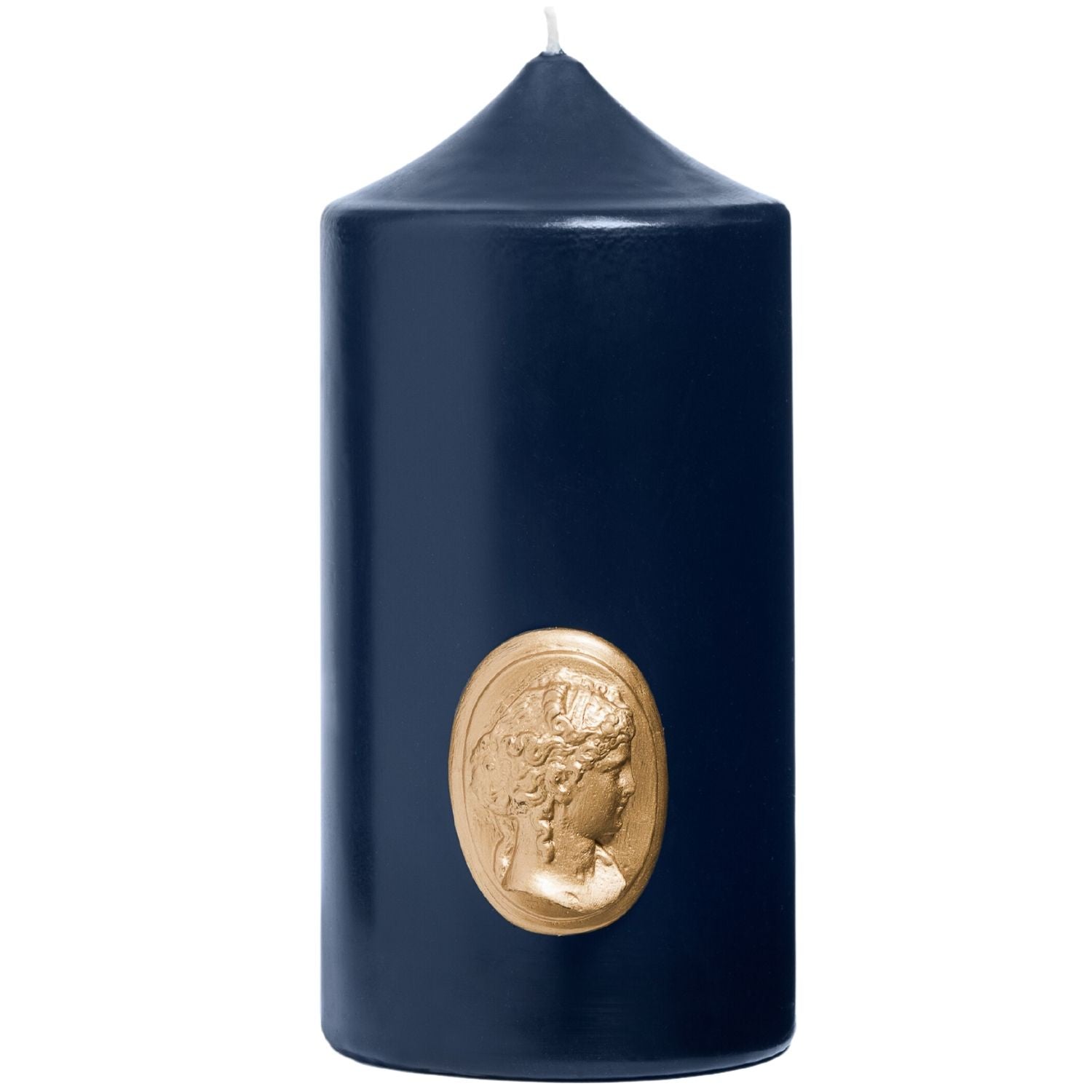 Navy Blue Pillar Candle